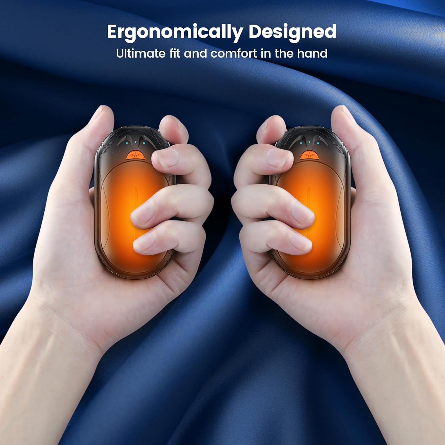 AI Hand Warmers Rechargeable 2 Pack,6000mh Rechargeable Hand Warmer,20Hrs Long Heating Electric Hand Warmer,Portable Pocket Heater,Pocket Size Reusable Hand Warmer, Gifts for Christmas,Camping,Hunting