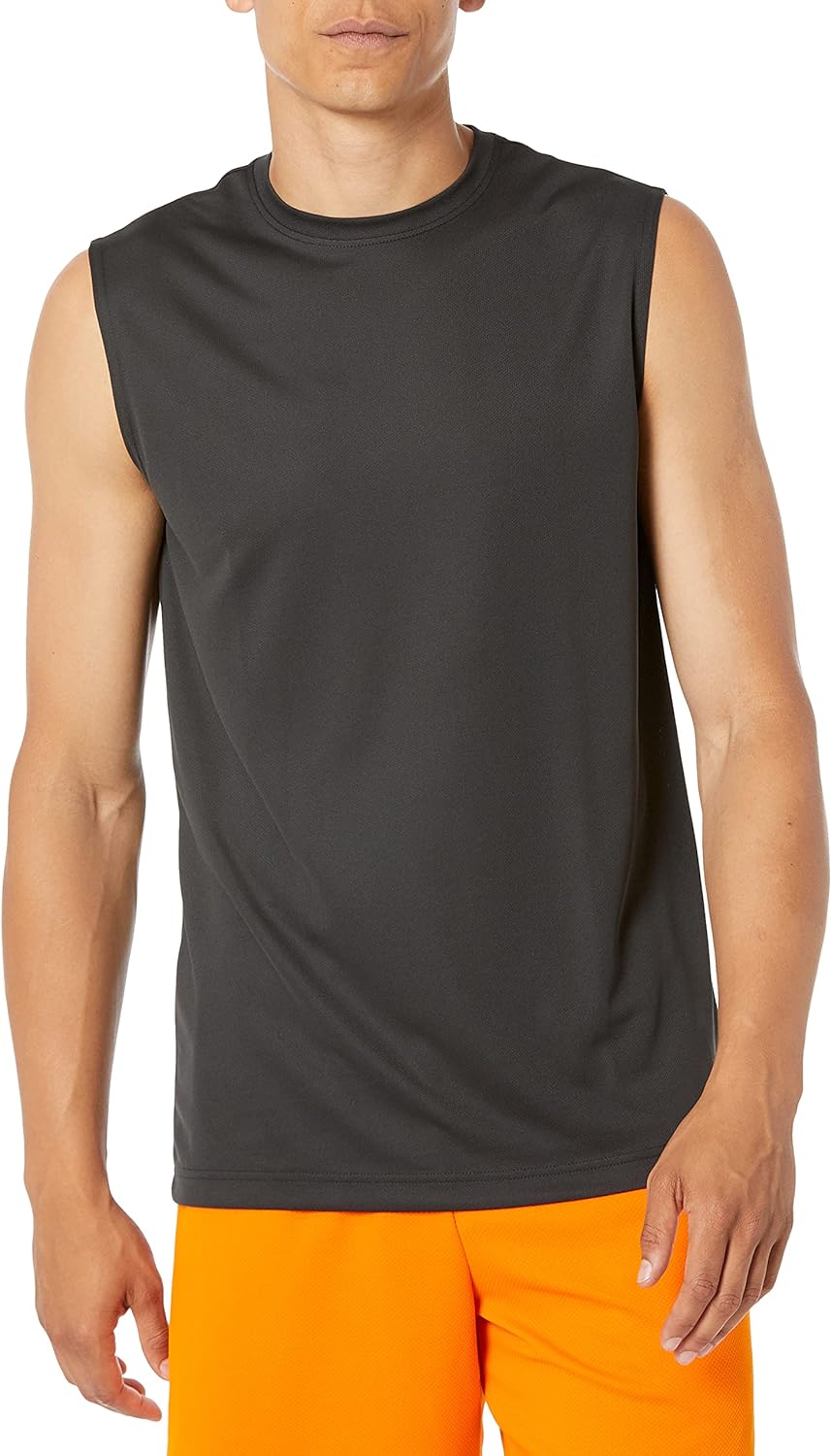 Amazon Essentials Mens Performance Tech Muscle Tank T-Shirt, Pack of 2