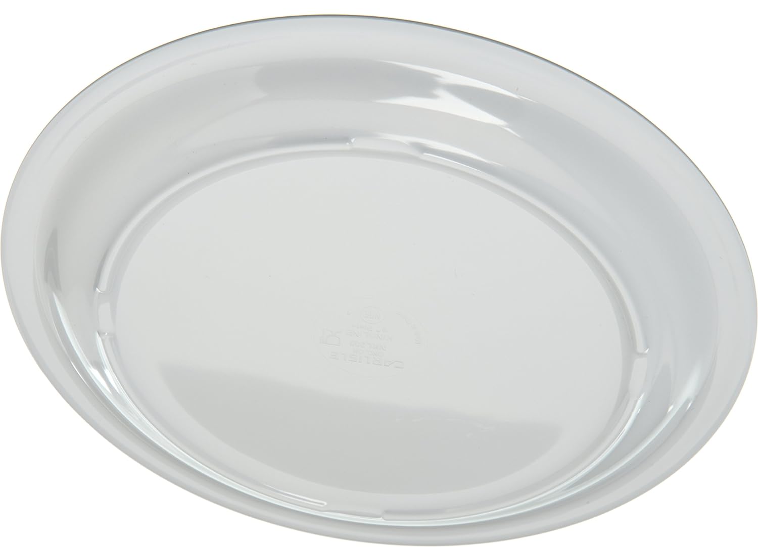 Carlisle FoodService Products Kingline Reusable Plastic Plate Dinner Plate for Home and Restaurant, Melamine, 9 Inches, White, (Pack of 48)