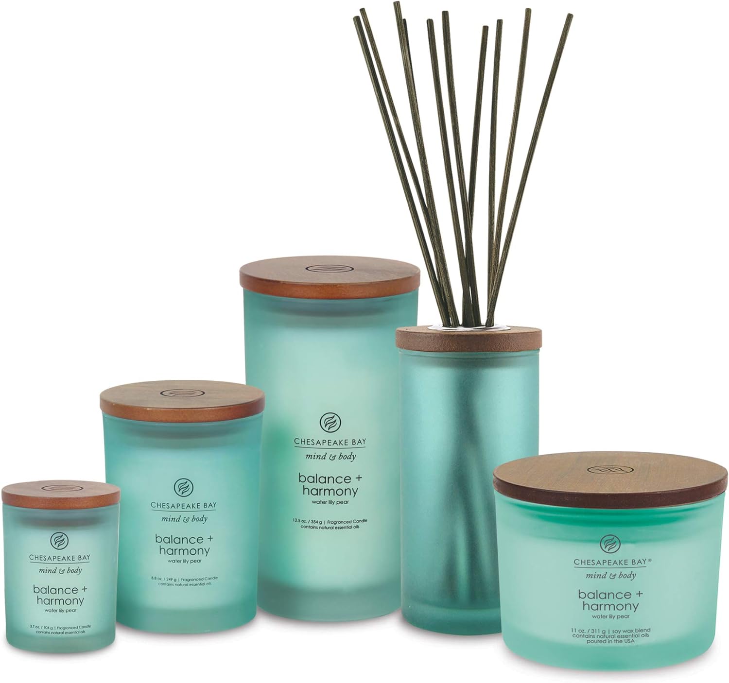 Chesapeake Bay Candle Scented Candle, Balance + Harmony (Water Lily Pear), Medium, Home Décor