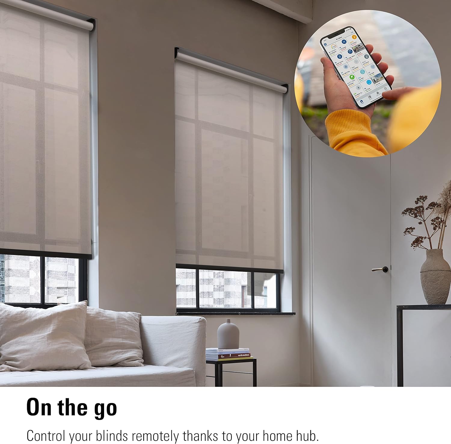 Eve MotionBlinds Upgrade Kit for Roller Blinds– Motor to Upgrade existing Indoor Blinds (Apple HomeKit), schedules, no Bridge, Bluetooth/Thread