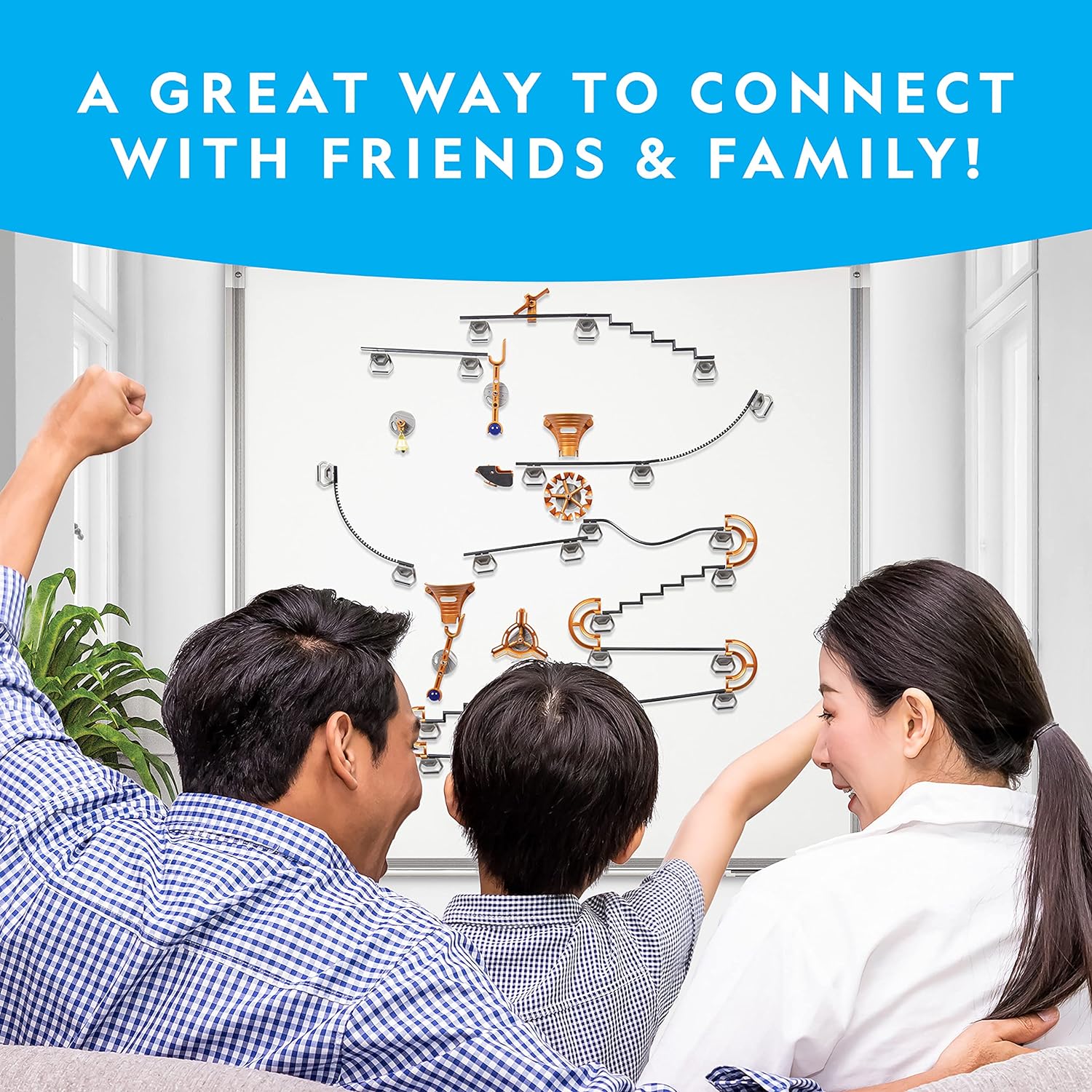NATIONAL GEOGRAPHIC Magnetic Marble Run - 75-Piece STEM Building Set for Kids  Adults with Magnetic Track  Trick Pieces  Marbles for Building A Marble Maze, STEM Project (Amazon Exclusive)