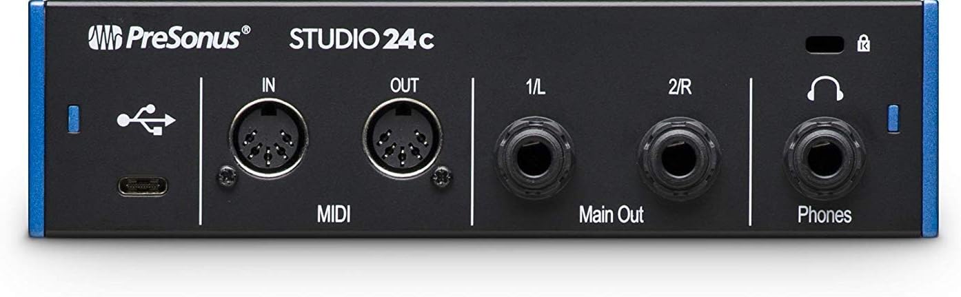 PreSonus Studio 24c 2x2 USB Audio/MIDI Interface with CR3-X Creative Reference Multimedia Monitors and with Newest Version Studio One Artist Software Pack  Isolation Recording Shield