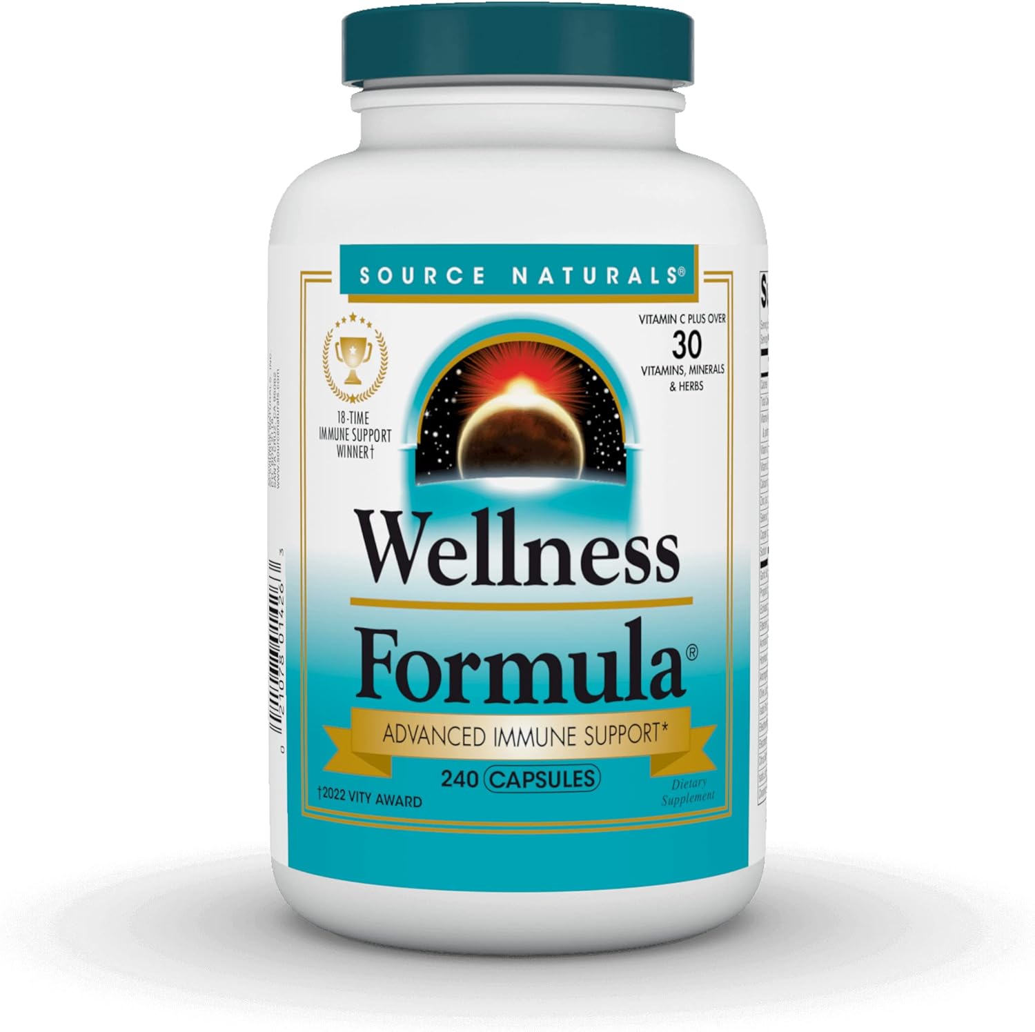 Source Naturals Wellness Formula Bio-Aligned Vitamins  Herbal Defense For Immune System Support - Dietary Supplement  Immunity Booster - 240 Capsules