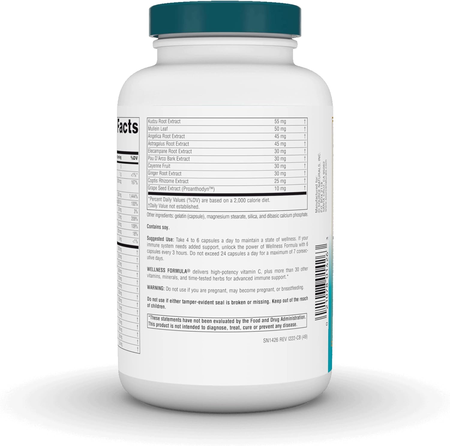 Source Naturals Wellness Formula Bio-Aligned Vitamins  Herbal Defense For Immune System Support - Dietary Supplement  Immunity Booster - 240 Capsules