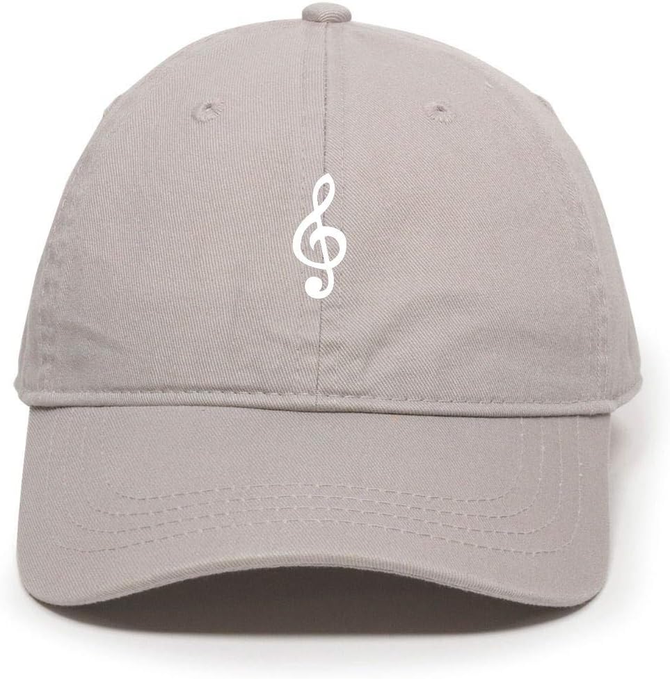 Tech Mrkt Music Note Baseball Cap Embroidered Cotton Adjustable Dad Hat