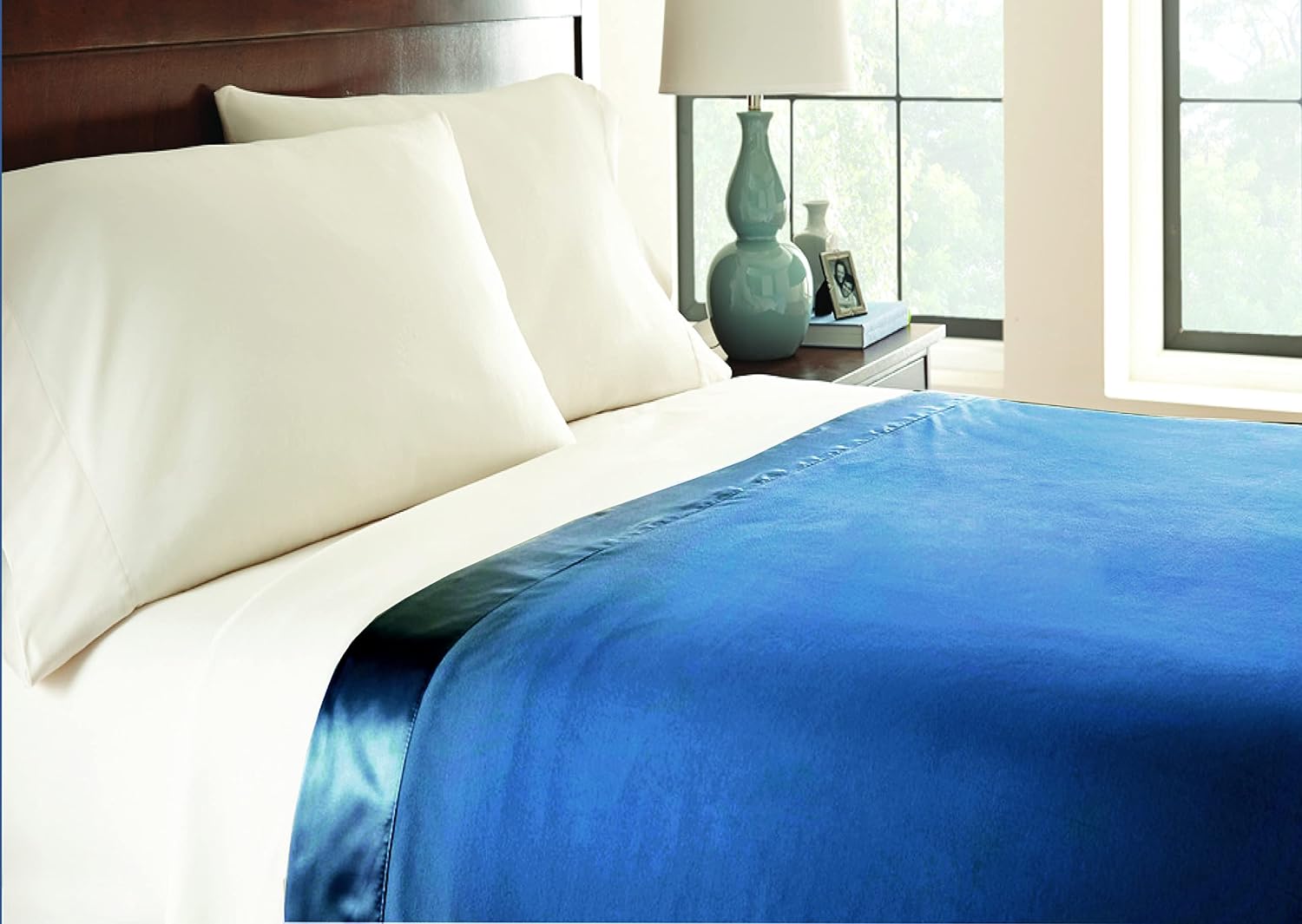 Thermee Micro Flannel King-Size All Seasons Lightweight Sheet Blanket, Machine Wash  Dry, No Pilling, 90Lx108W, Slate Grey
