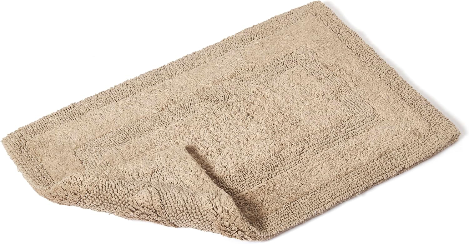 UGG 00473 Emma Bath Rug Cotton Reversible Luxury Bath Mat Machine Washable Soft Absorbent Spa Bathmat for Tub Shower Room and Bathroom, Rug 20 x 32-inch, Seal
