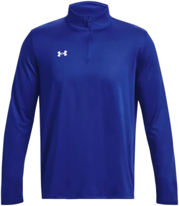 Under Armour Mens Team Tech 1/4 Zip Loose Royal Blue Long Sleeve Shirt