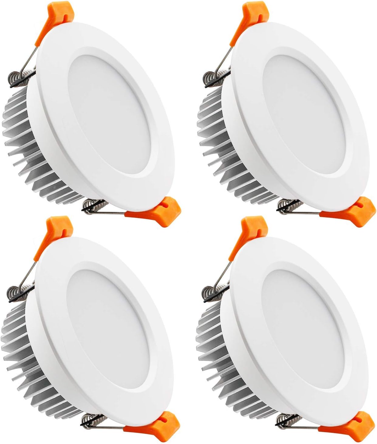 YGS-Tech 4 Inch LED Recessed Lighting Dimmable Downlight, 9W(80W Halogen Equivalent), 4000K Natural White, CRI80, LED Ceiling Light with LED Driver (4 Pack)
