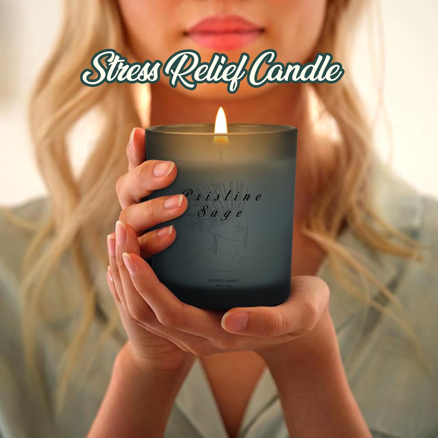 [34 oz I 210 Hours] Candles for Home Scented, 3 Pack Gifts for Women Candles, Lavender/Patchouli  Amber/Sage Candles, Aromatherapy Candle Set for Stress Relief or Birthday, Mothers Day Gift