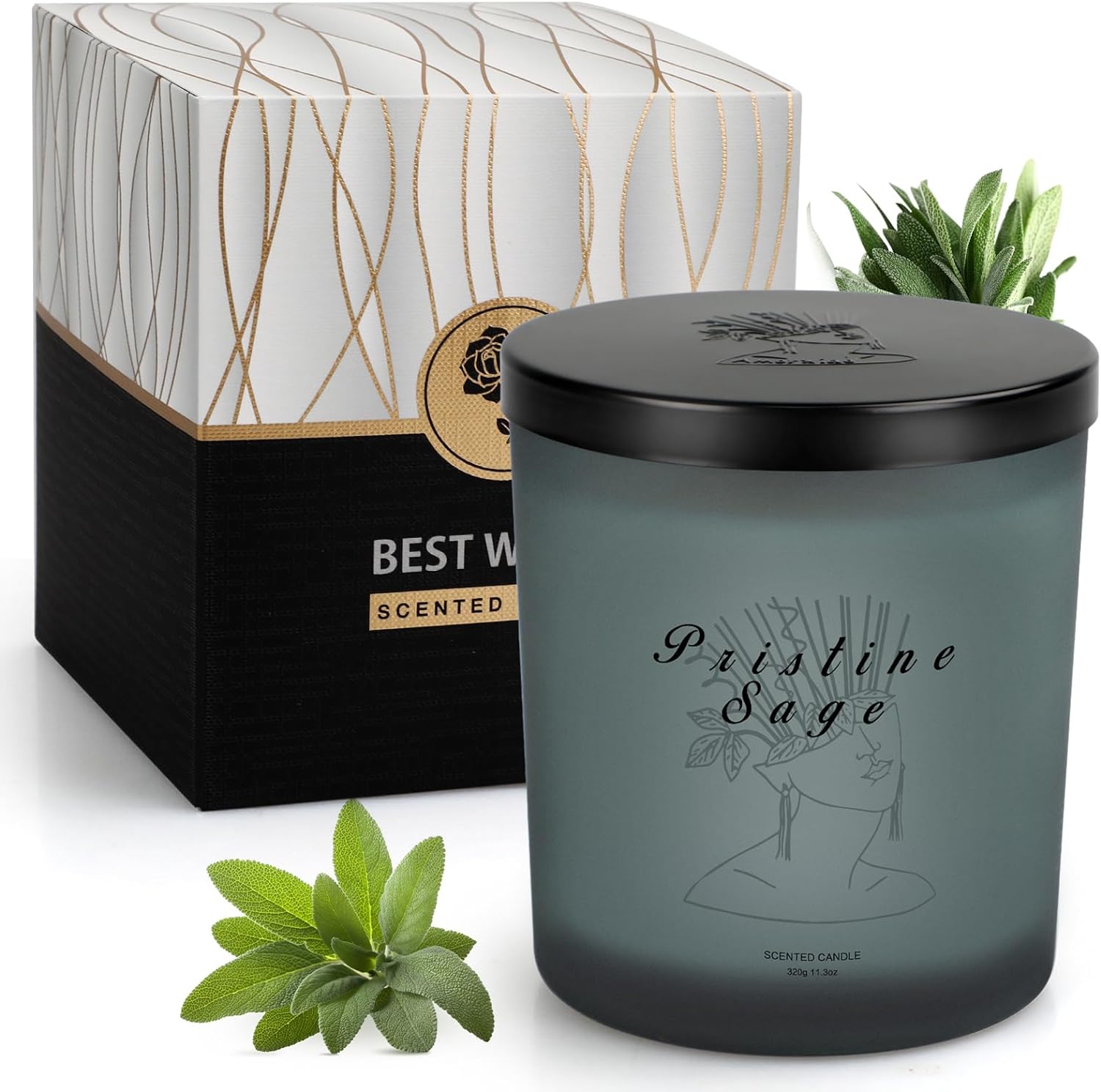[34 oz I 210 Hours] Candles for Home Scented, 3 Pack Gifts for Women Candles, Lavender/Patchouli  Amber/Sage Candles, Aromatherapy Candle Set for Stress Relief or Birthday, Mothers Day Gift
