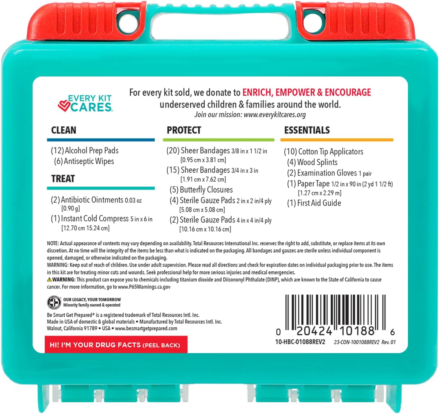 Be Smart Get Prepared 85 Piece First Aid Kit: Clean, Treat, Protect Minor Cuts, Scrapes. Home, Office, Car, School, Business, Travel, Emergency, Survival, Hunting, Outdoor, Camping  Sports, FSA HSA