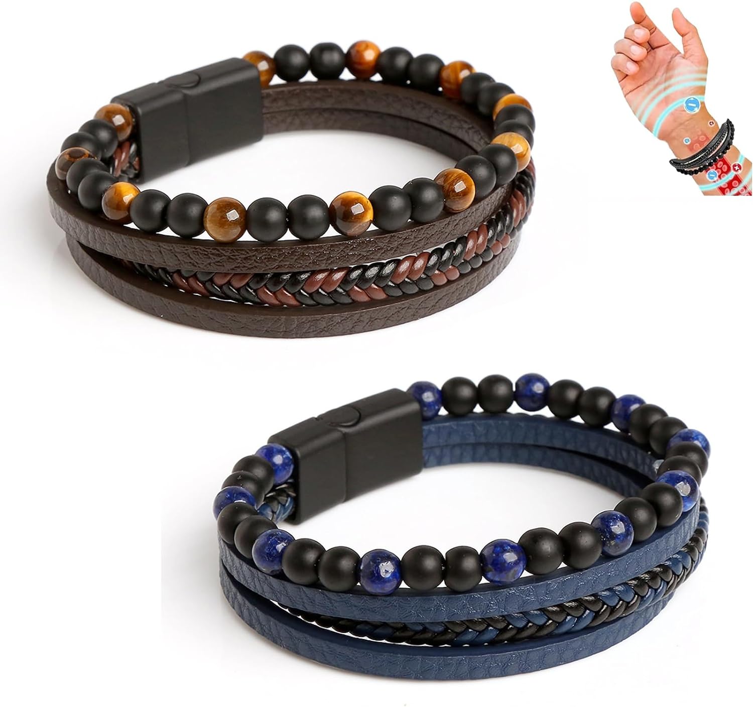 DIOWUS Volcanicx Wellness  Relief Bracelet, Volcanicx Menopause Bracelet, VolcanicX Magtherapy Menopause Slimming Fashion Jewelry Gift For Women Men