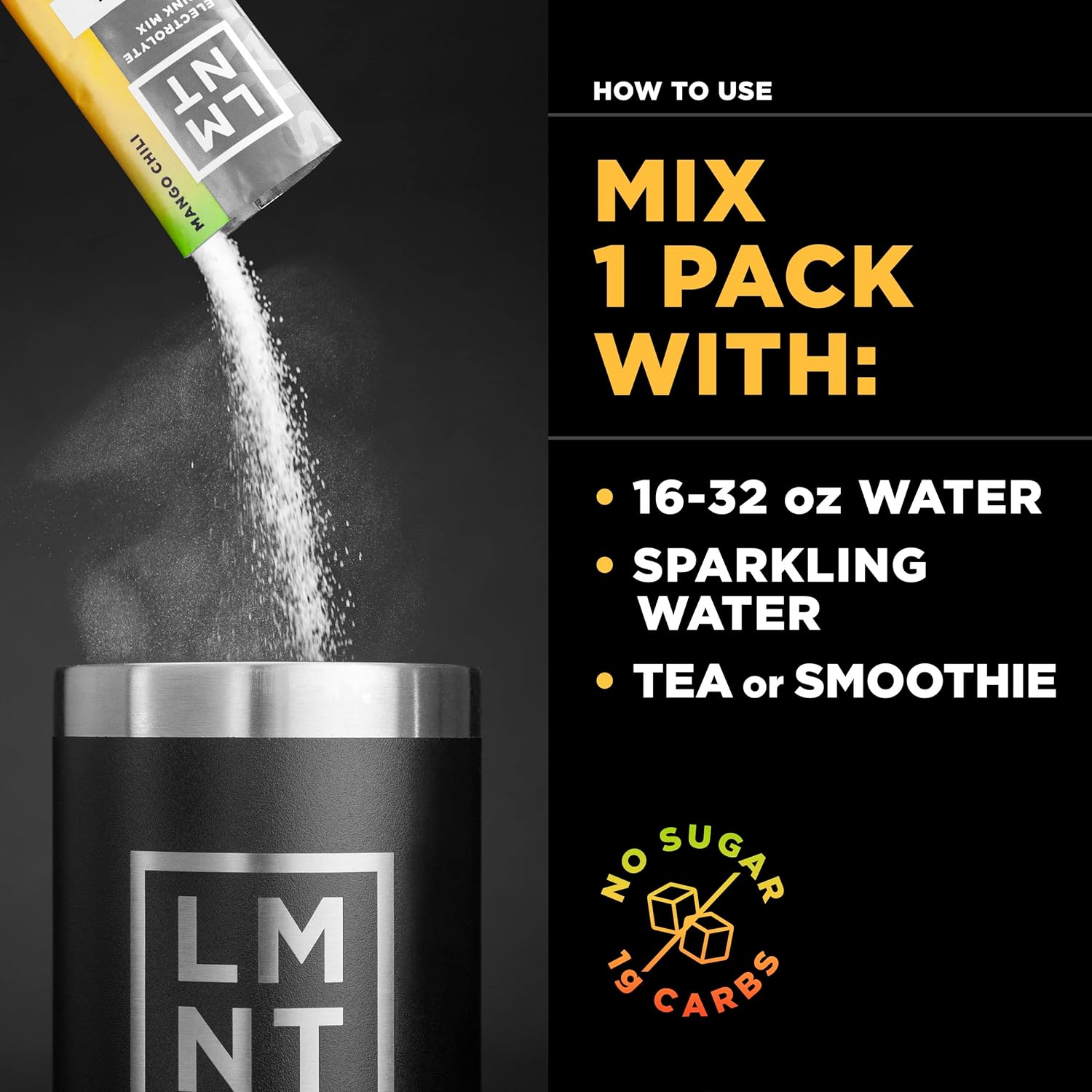 LMNT Zero-Sugar Electrolytes - Orange Salt - Hydration Powder Packets | No Artificial Ingredients | Keto  Paleo Friendly | 30 Sticks
