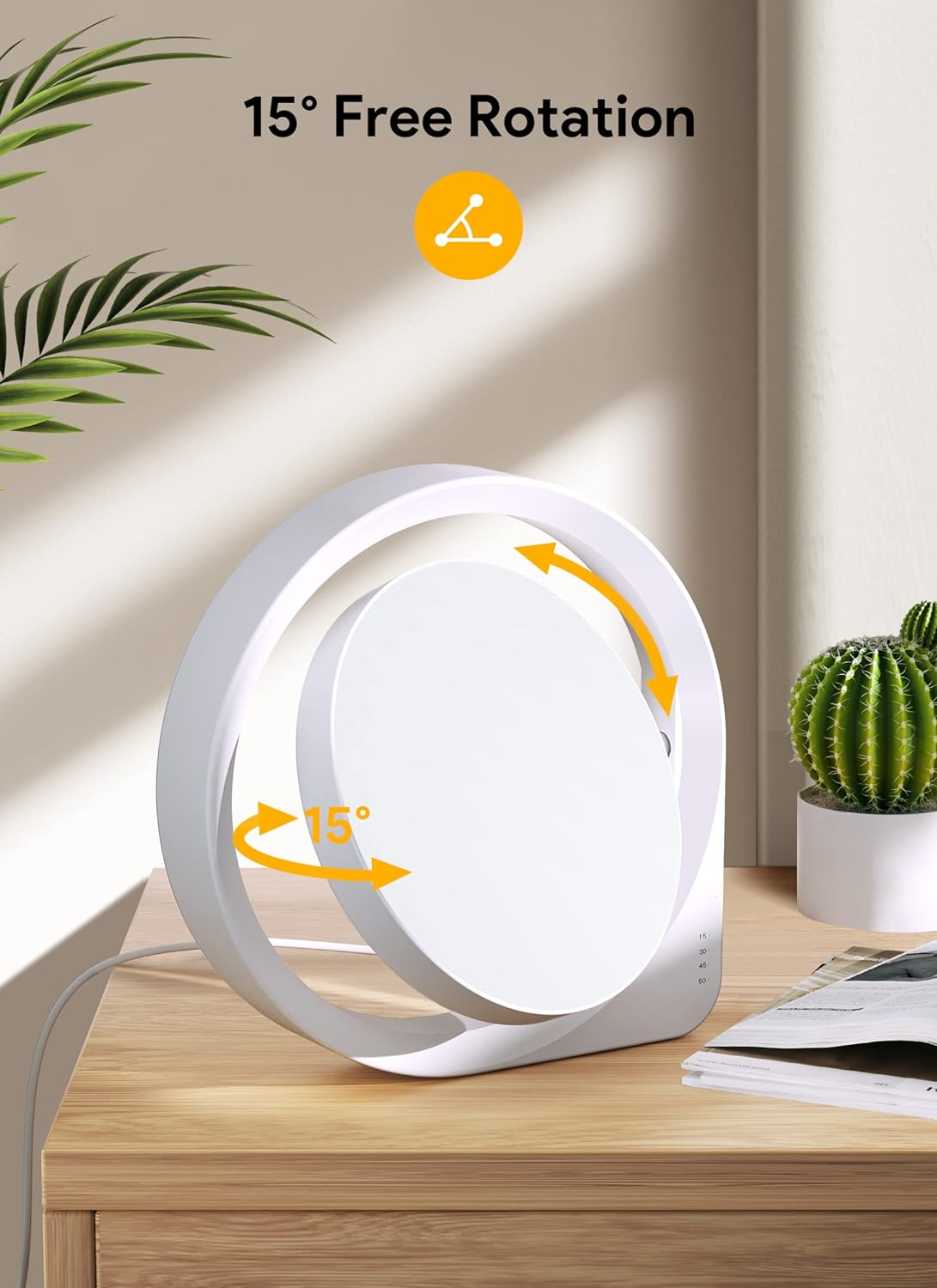 MediAcous Light Therapy Lamp, UV-Free 11000Lux Therapy Light, Happy Lamp with 4 Brightness Levels  Color Temperature  Timer, Daylight Lamp with Memory Function for Home/Office/Decoration