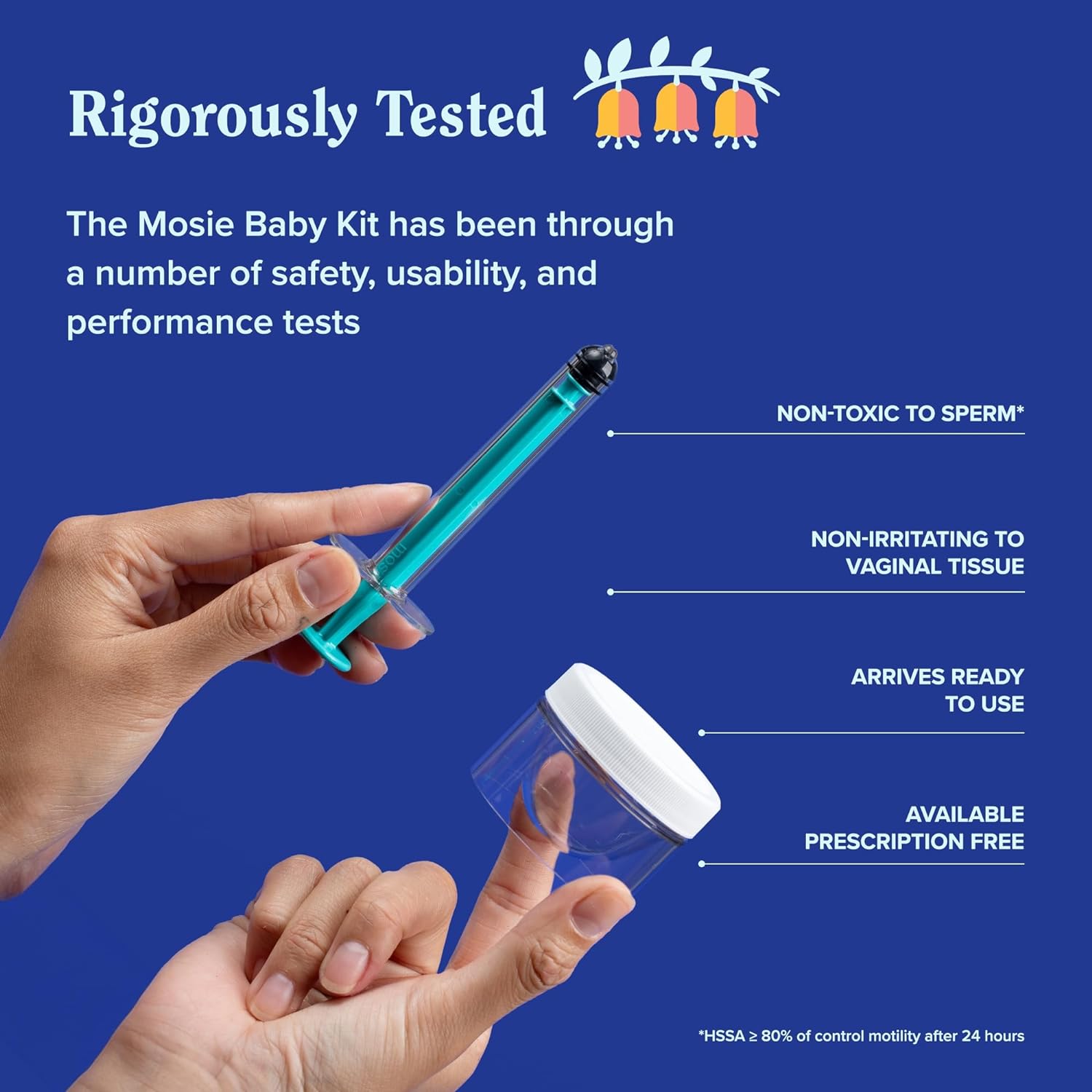 Mosie Baby Insemination Kit, Only FDA Cleared Kit for at Home Use with Patented Syringes, 2 Attempts for Women and Families, FSA/HSA Eligible
