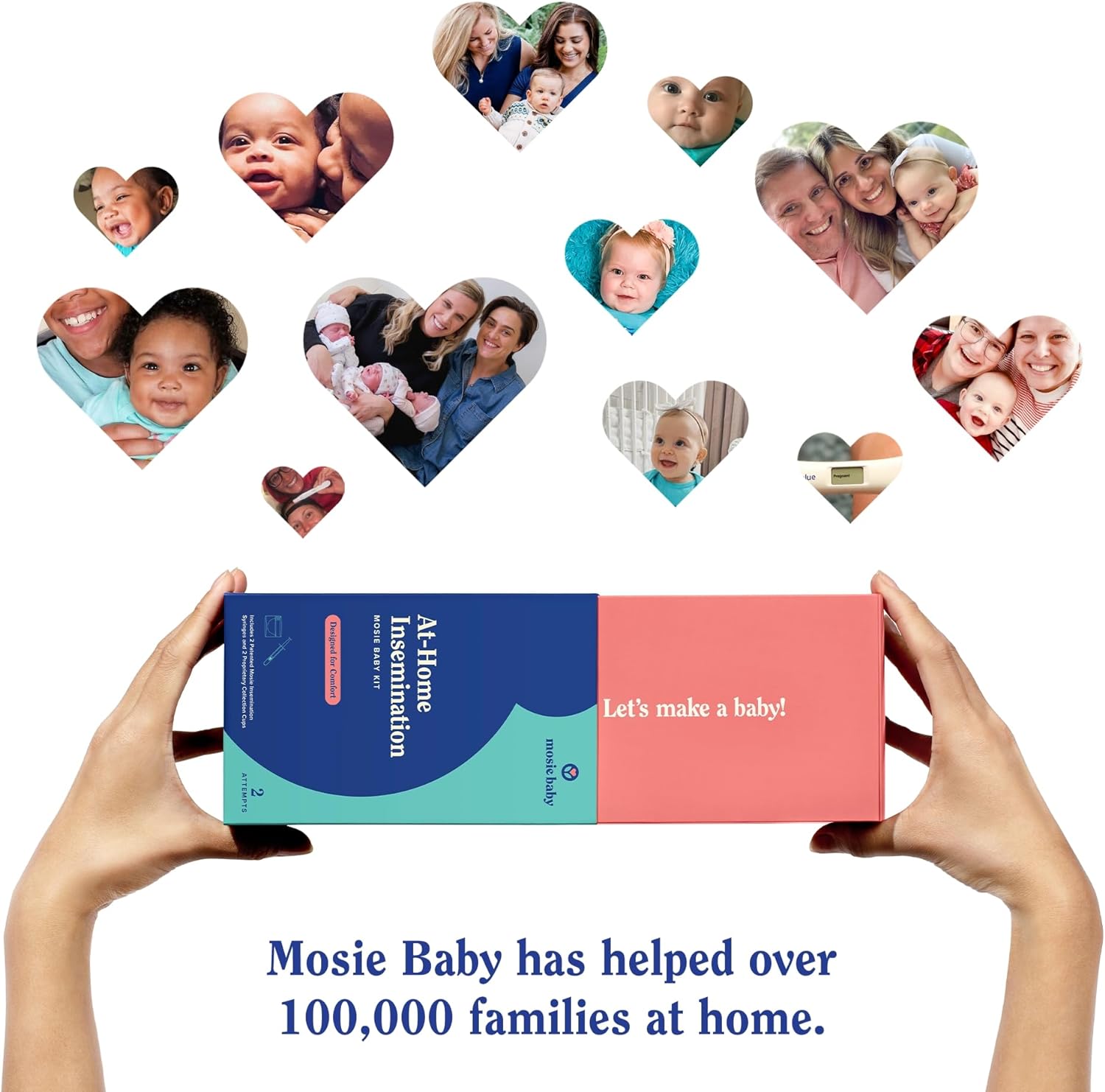 Mosie Baby Insemination Kit, Only FDA Cleared Kit for at Home Use with Patented Syringes, 2 Attempts for Women and Families, FSA/HSA Eligible