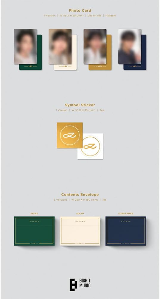 [Set] BTS JUNGKOOK GOLDEN 1st Solo Album 3 Ver Set