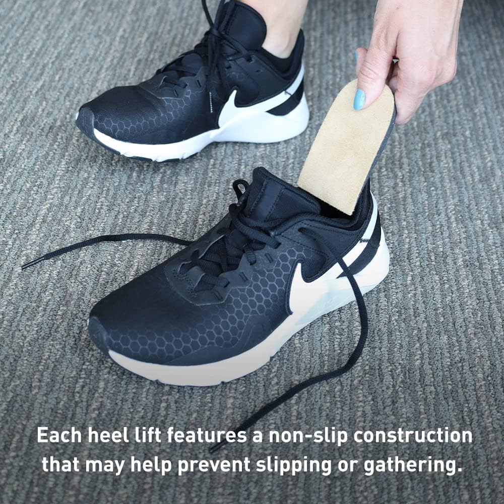 BodyMed® Heel Lift, Small, 1 Lift/Pack – Non-Slip, Adjustable Orthopedic Insert for Leg-Length Discrepancies – 3 Removable ⅛-in. Layers – Rubber-Leather Adhesive – Heel Lift Wedge for Men  Women
