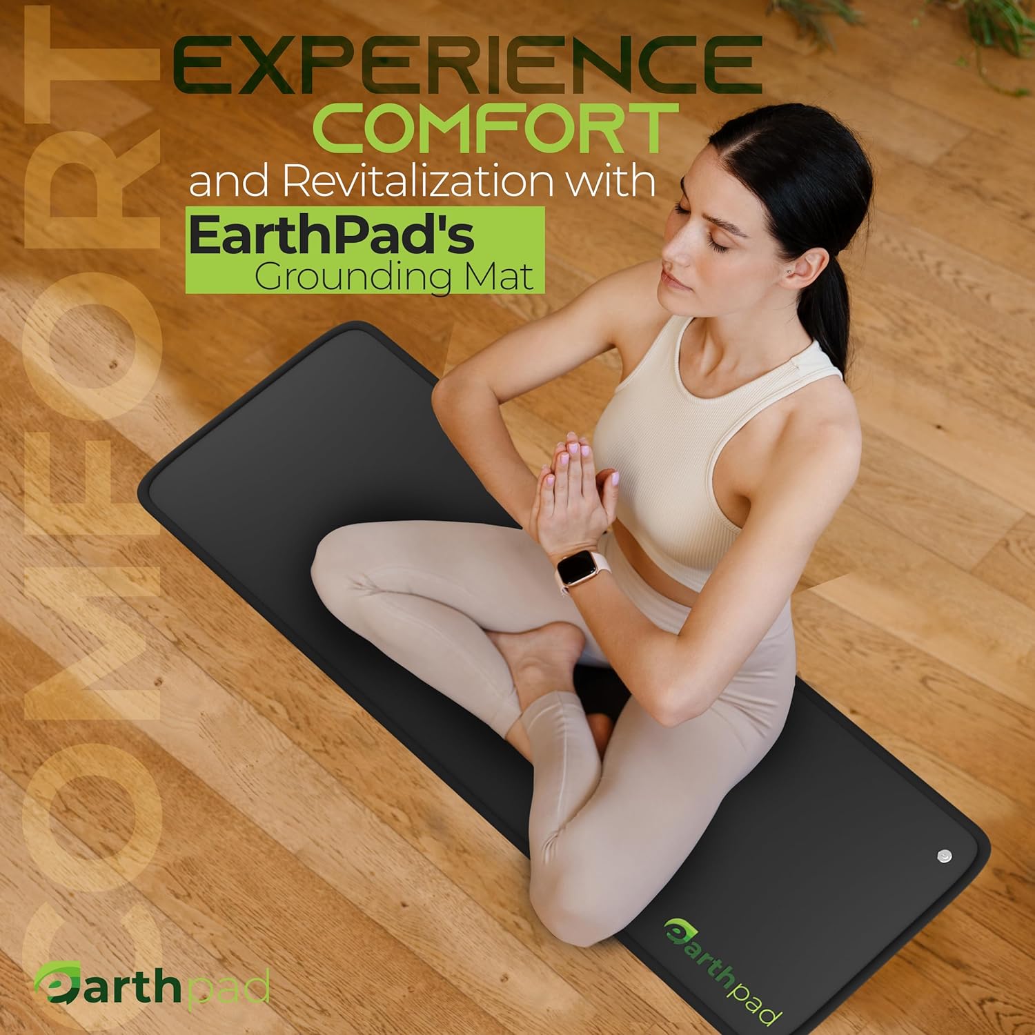 EarthPad Grounding Mat | 39.4x11.8 Inches Large Earthing Pad for Relieving Stress, Anxiety  Inflammation | Versatile Ground Therapy for Working, Relaxing  Yoga | Earth Grounding Sheet for Bed  Desk