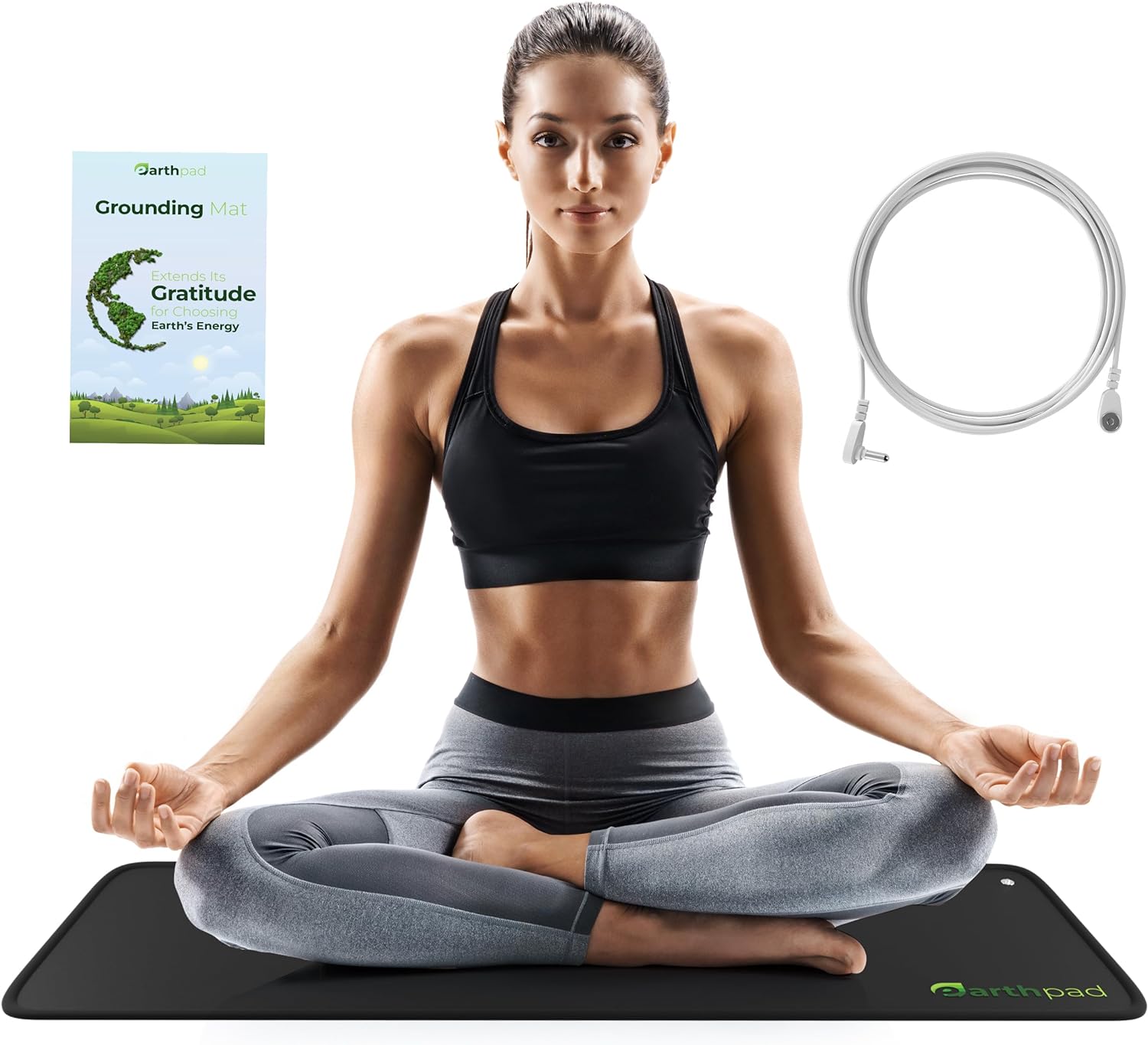 EarthPad Grounding Mat | 39.4x11.8 Inches Large Earthing Pad for Relieving Stress, Anxiety  Inflammation | Versatile Ground Therapy for Working, Relaxing  Yoga | Earth Grounding Sheet for Bed  Desk
