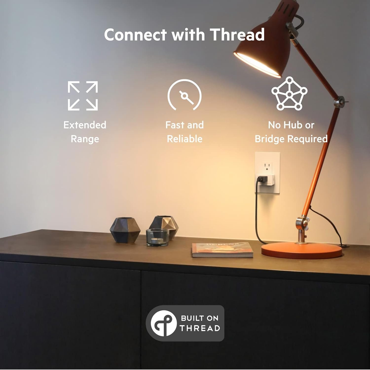 Wemo Smart Plug with Thread - Smart Outlet for Apple HomeKit - Smart Home Products, Smart Home Lighting, Smart Home Gadgets - Homekit Smart Plug - Tech Gifts - Works W/ Apple iPhone, Easy NFC Set Up