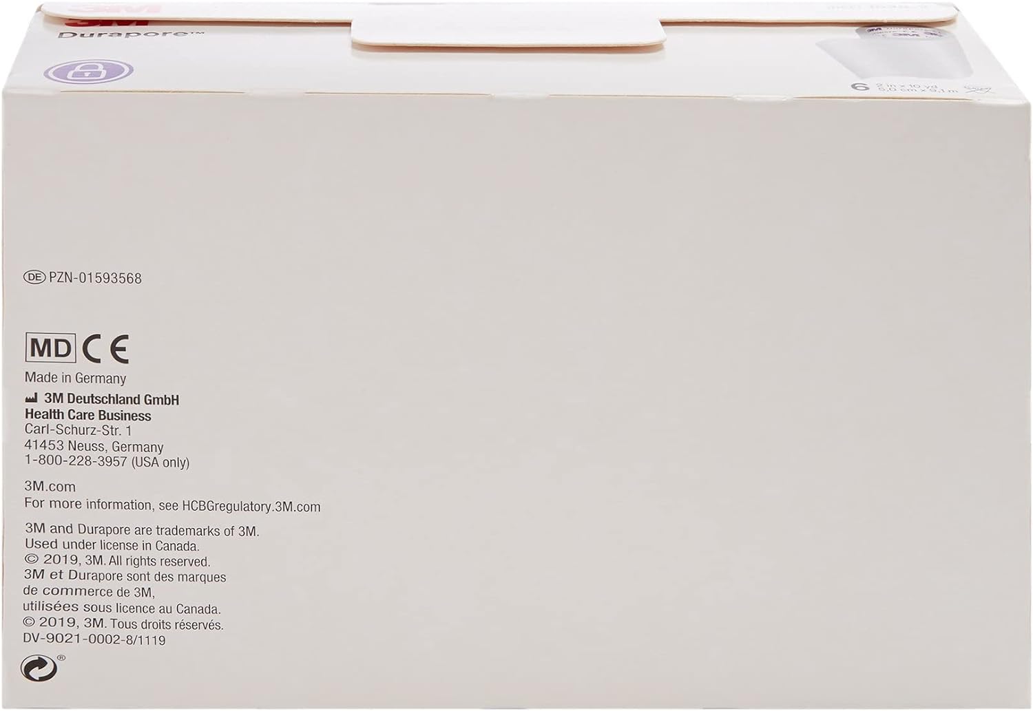 3M Health Care 1538-2 Durapore Surgical Tape, Standard Roll, Silk-Like, 10 yd. L x 2 W (Pack of 60)