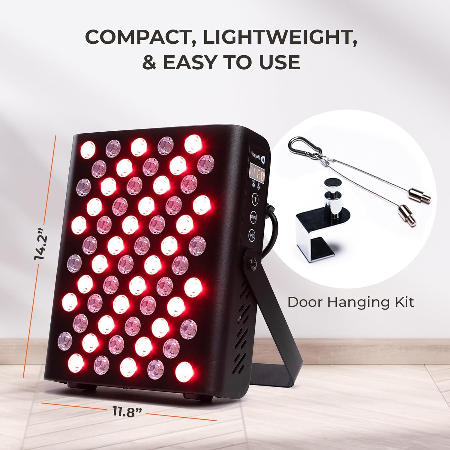 LifePro Red Light Therapy for Body, face - Near Infrared Light Therapy for Body Pain Relief, Inflammation, Skin Health - Medical Grade 60 LEDs to Improve Circulation - Red Light Therapy Panel Device