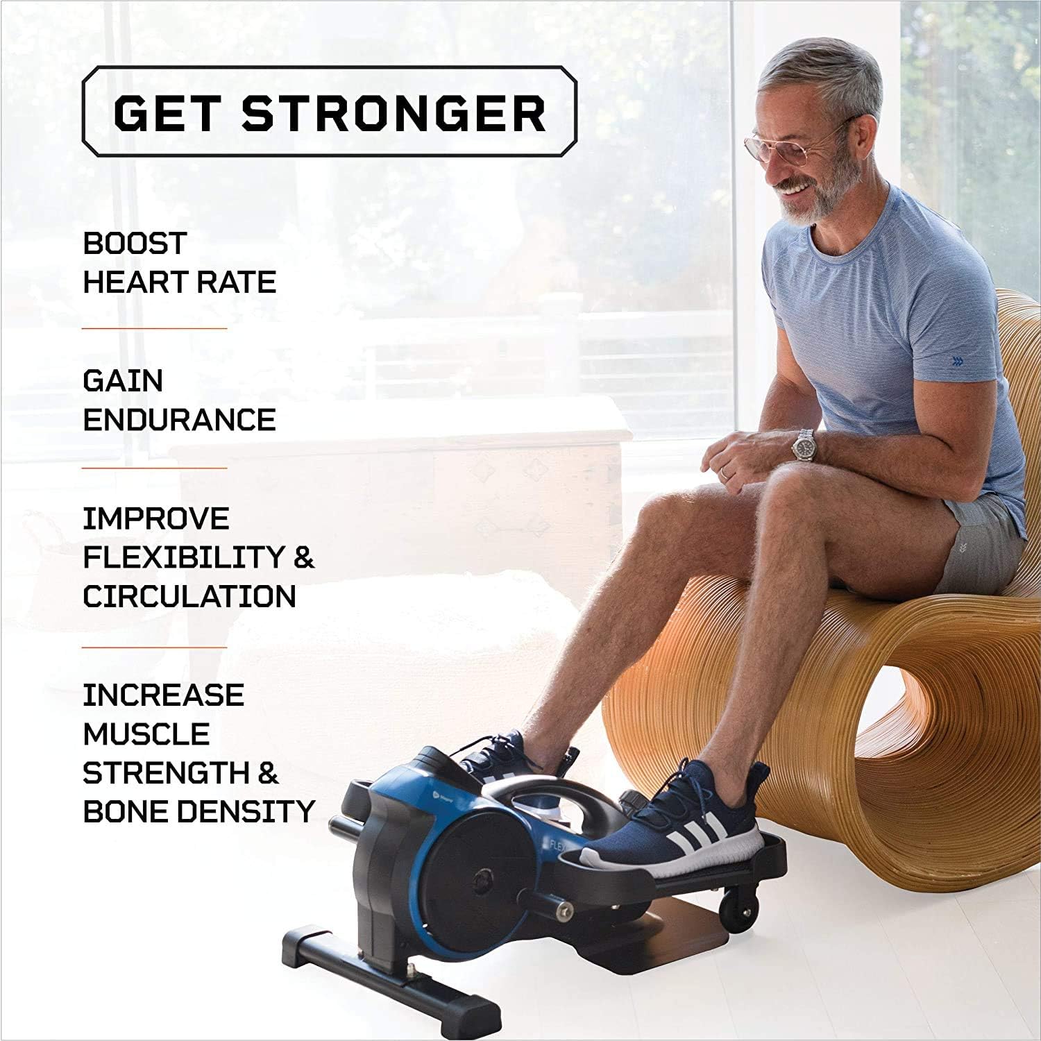 Lifepro Under Desk Elliptical Peddler, Portable Foot  Leg Pedal Exerciser, Mini Elliptical Machine Bike, Under Desk Exercise, Low Impact home workout, Tone Muscles, Boost Energy, Use with Fitness App