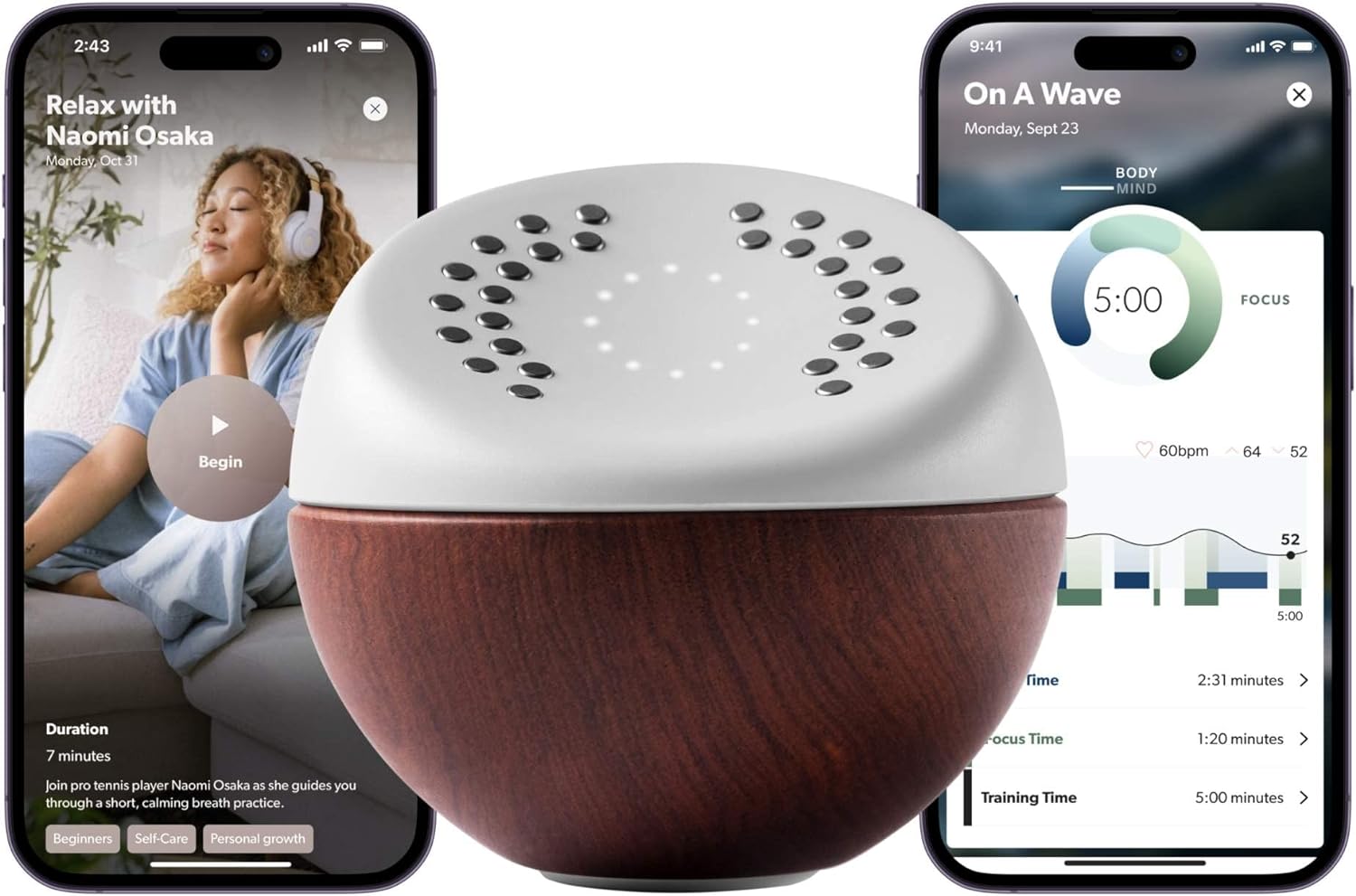 Meditation Trainer: Meditation Device for Relaxation, Stress Relief, and Anxiety Relief with Built in Mental Health Wellness App (Premium)