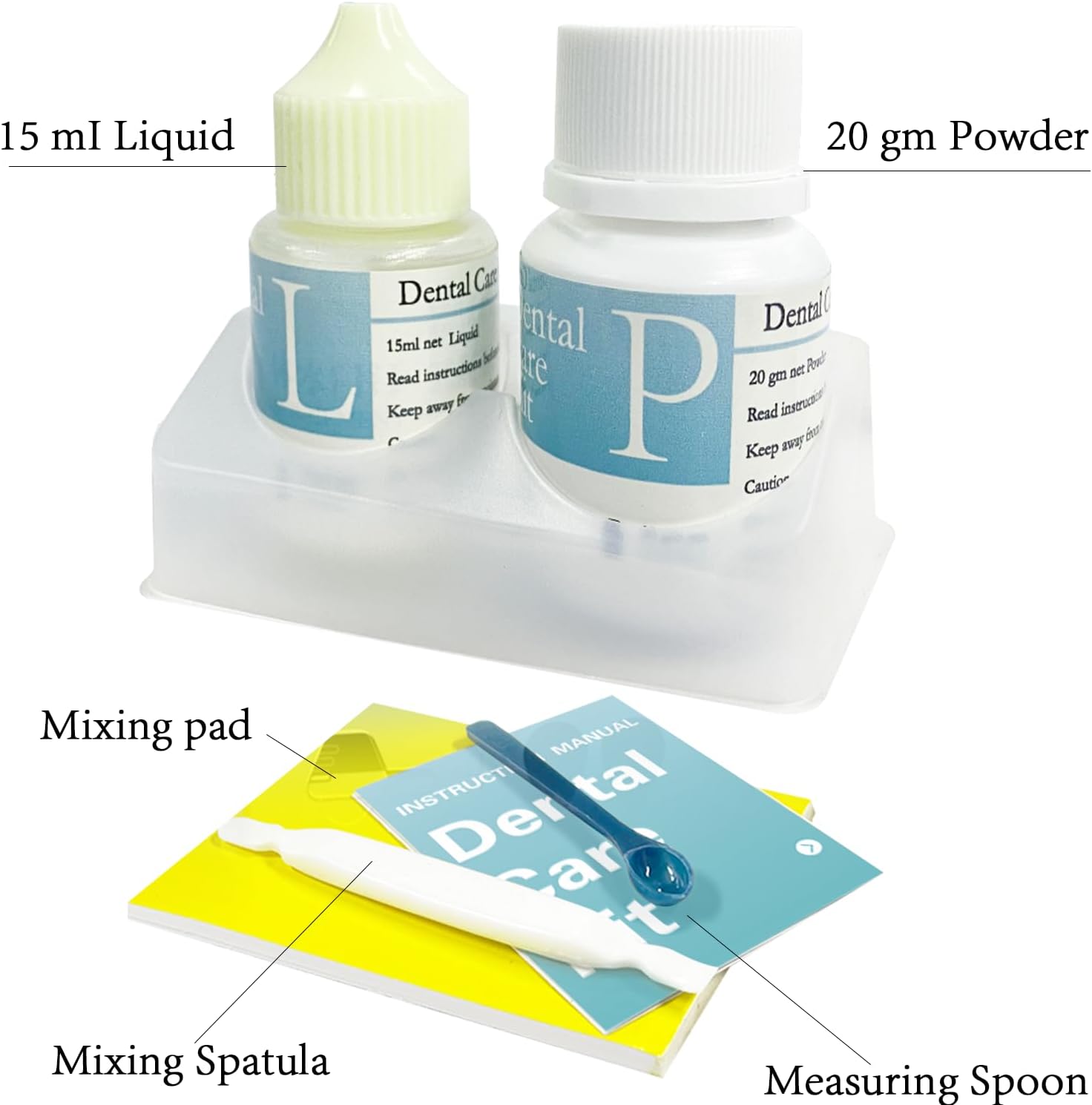 TROMED-D03 Teeth Repair kit,Tooth Filling Kit for Repair The Broken Teeth Gaps Crowns Bridges Dental Care kit-A03