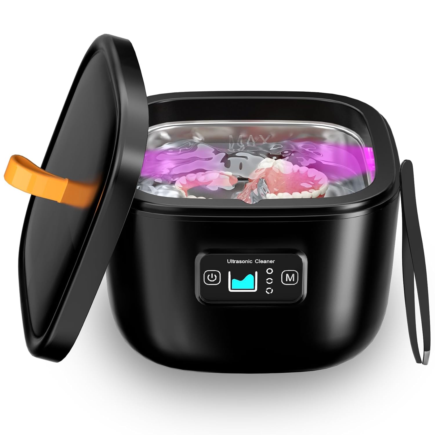 Ultrasonic Cleaner for Retainer, Dentures, Mouth Guard, Aligner, Whitening Trays, 255ML 43kHz Jewelry Cleaner Ultrasonic Machine, Portable Ultrasonic Retainer Cleaner for Home Travel, Ideal Gift