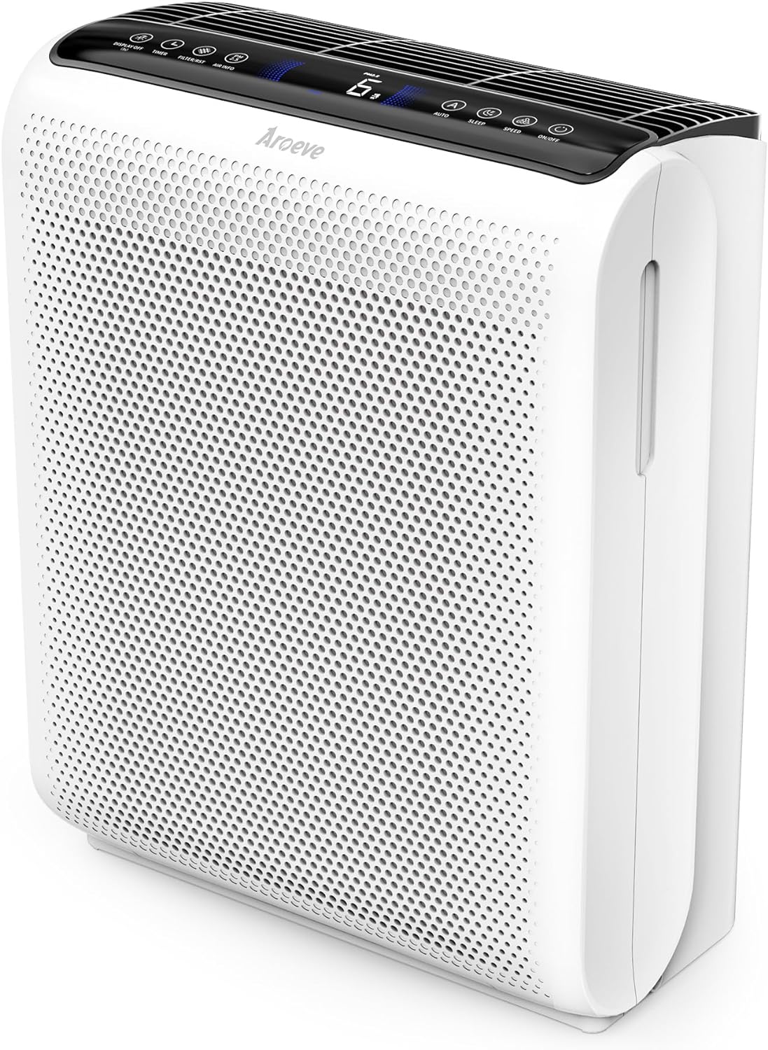 AROEVE Air Purifiers For Home Large Room Up to 1395 Sq Ft with Air Quality Laser Sensors, HEPA Filter, Washable Filters, Filters Pet Dander, Pollen, Smoke, Dust for Bedroom Office, MK07 White