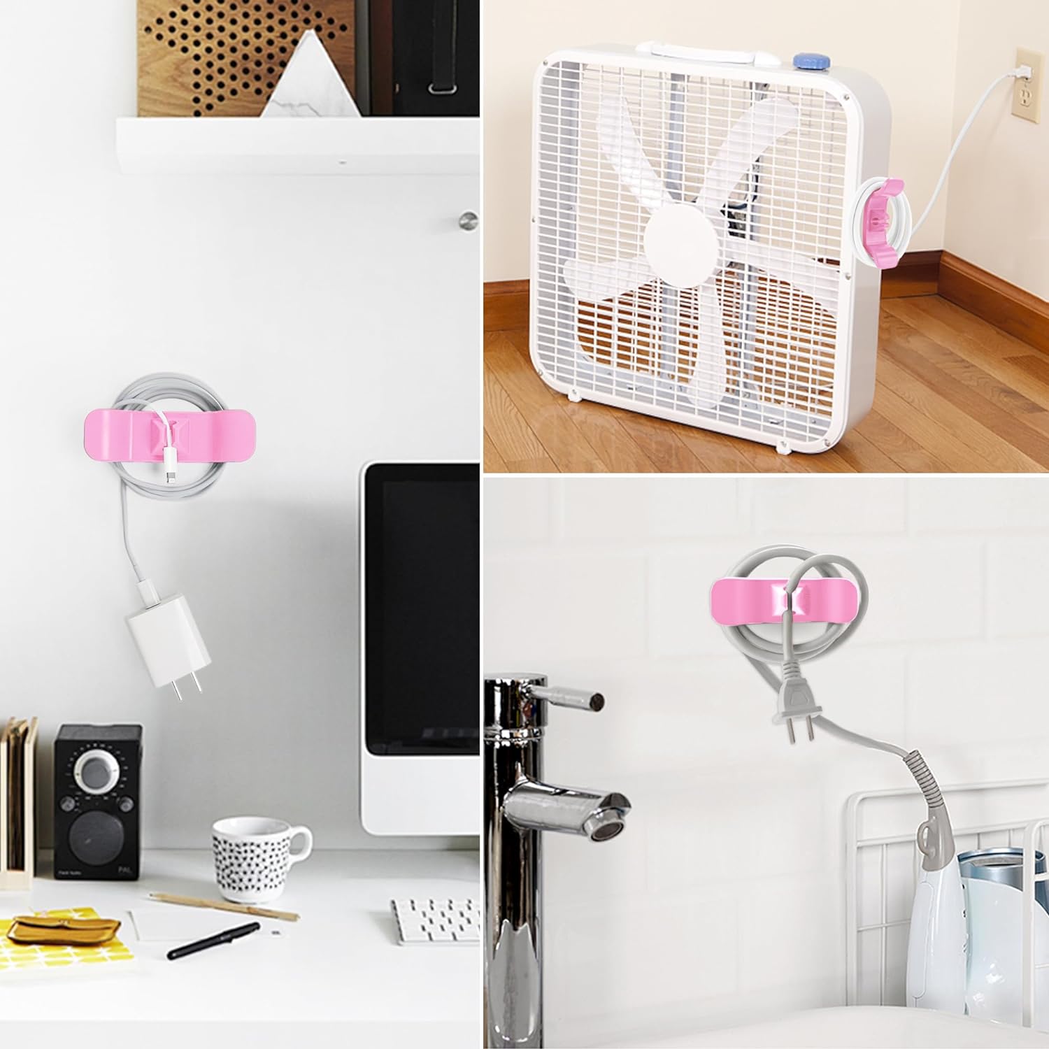 Cord Organizer for Appliance Black - Kitchen Appliance Cord Organizer Stick On, Cord Holder Wrapper for Appliance Usefull Home Essentials Gadgets, Kitchen Must Have Appliance Accessories for New Home
