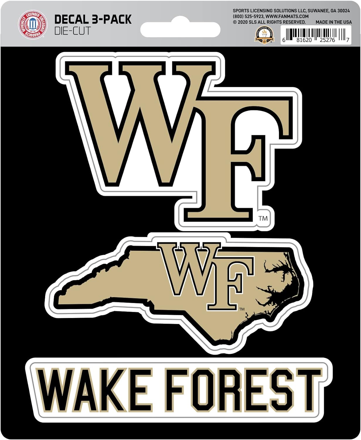 FANMATS NCAA unisex NCAA 3 Piece Decal Set