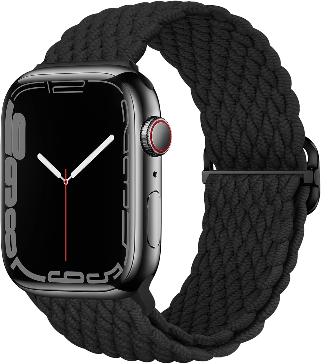 Qimela Stretchy Solo Loop Compatible with Apple Watch Band 49mm 45mm 44mm 42mm 41mm 40m 38mm for Women Men,Sport Elastic Breathable Nylon Braided Wristband for iWatch Series 9 8 7 6 5 4 3 SE Ultra 2 1