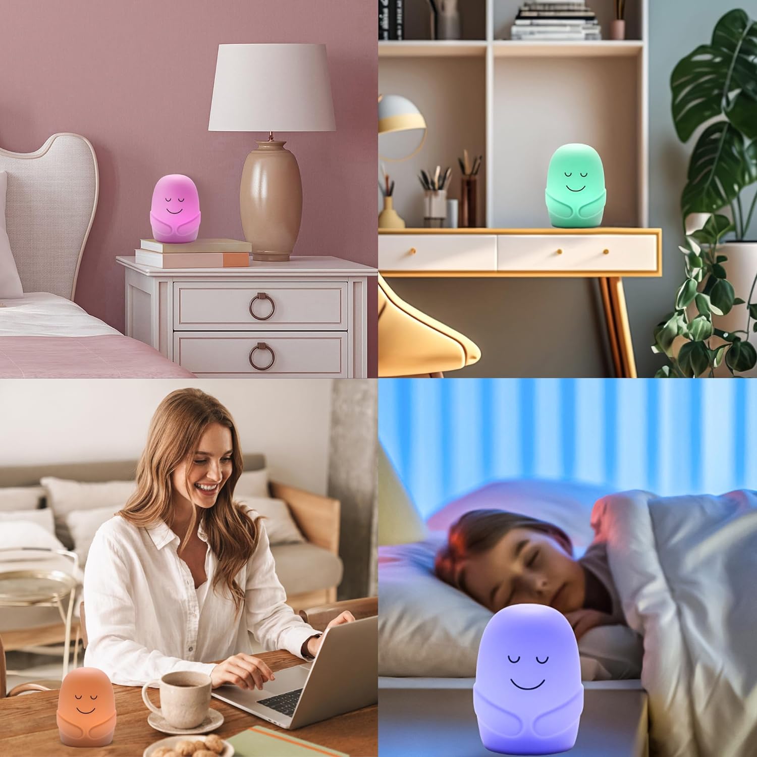 Special Supplies Mindfulness Guided Breathing Exercises, Nightlight Mode, Guided Daily Visual Relaxation and Restful Sleep for Kids or Adults, Color Changing Nightlight