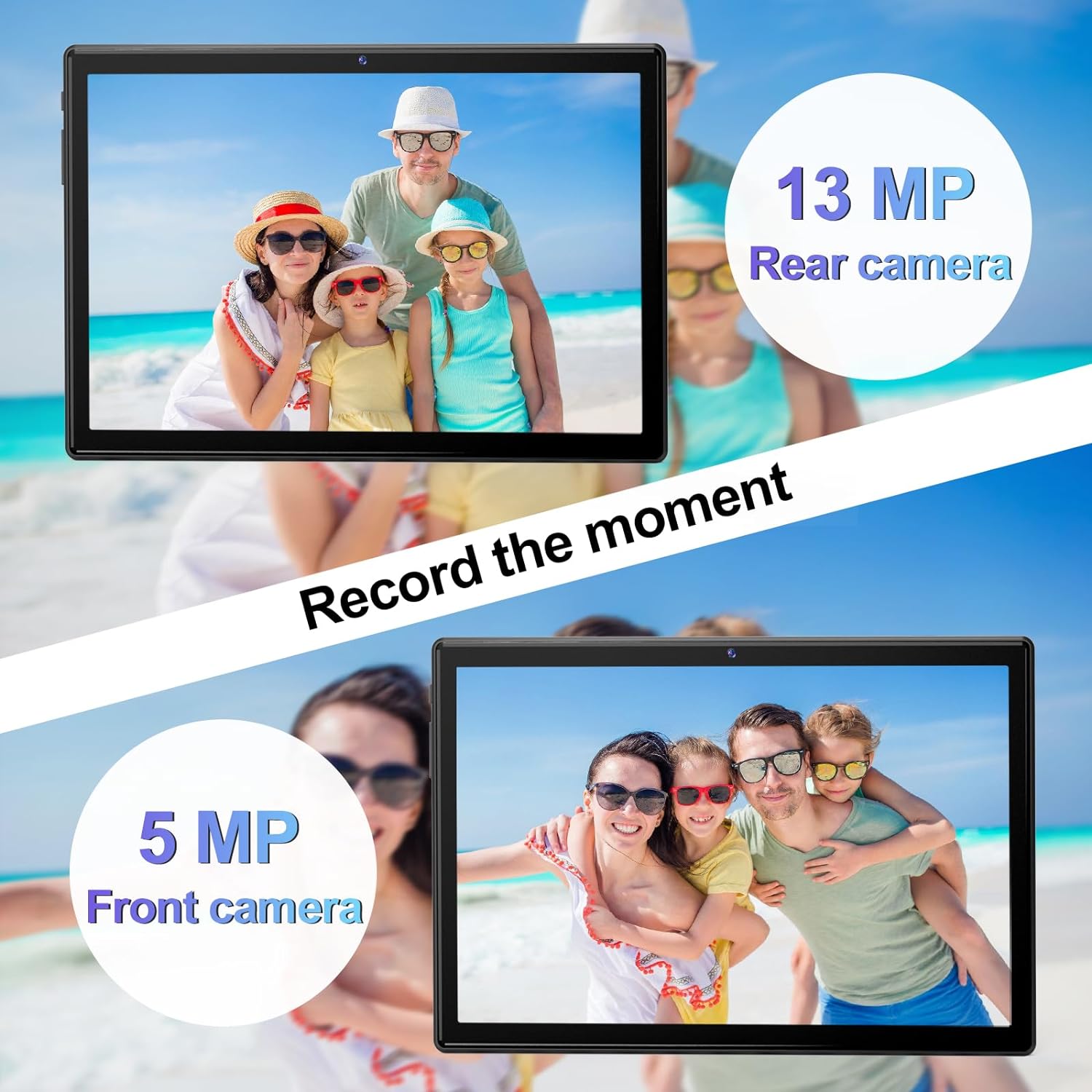 2024 Newest Android 13 Tablets 10 Inch, 5G Wifi Tablet Mit 16GB RAM+128GB ROM(1TB TF),2 In 1 Tablet with keyboard Mouse Pen-Octa-Core2.0Ghz|7000mAh|1080FHD|13MP Camera|WLAN GPS OTG Typ-c-Silvery