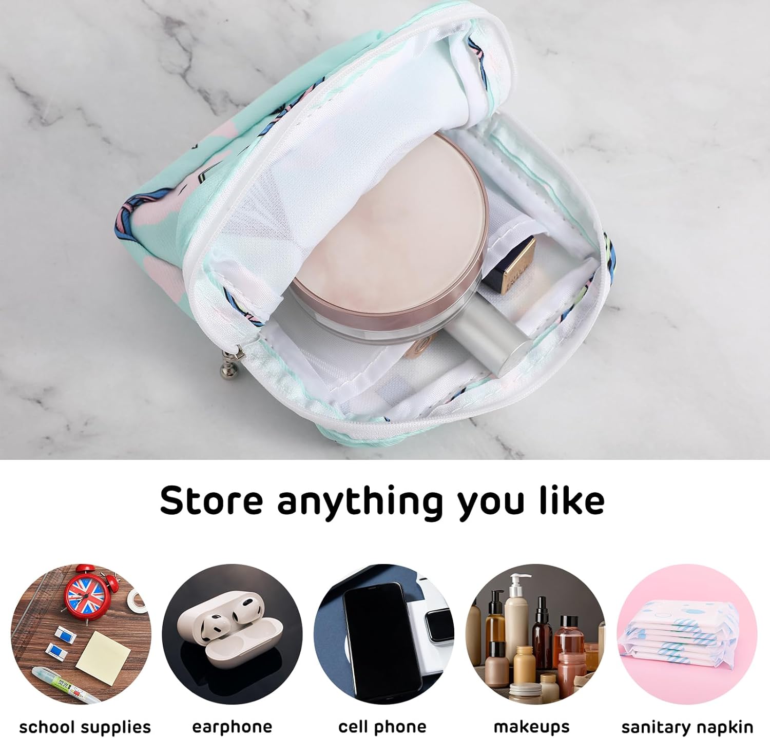 3Pcs Period Bag, Sanitary Pad Storage Bag Samll Period Pouch for Purse Cute Menstrual Period Bag Tampon Pad Holder for Purse, Tampon Organizer Pouch, Feminine Care Period Bags for Teen Girls School