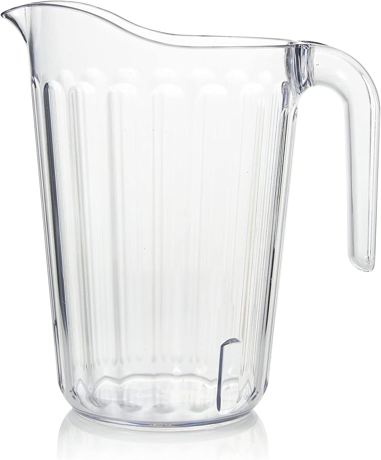 Arrow Home Products Clear Plastic Pitcher, 60 Ounce - 6 Pack Bulk Set for Bars and Restaurants - Space-Saving Stackable Design - Fill with Ice Water, Beer - Made in the USA, BPA Free, Dishwasher Safe