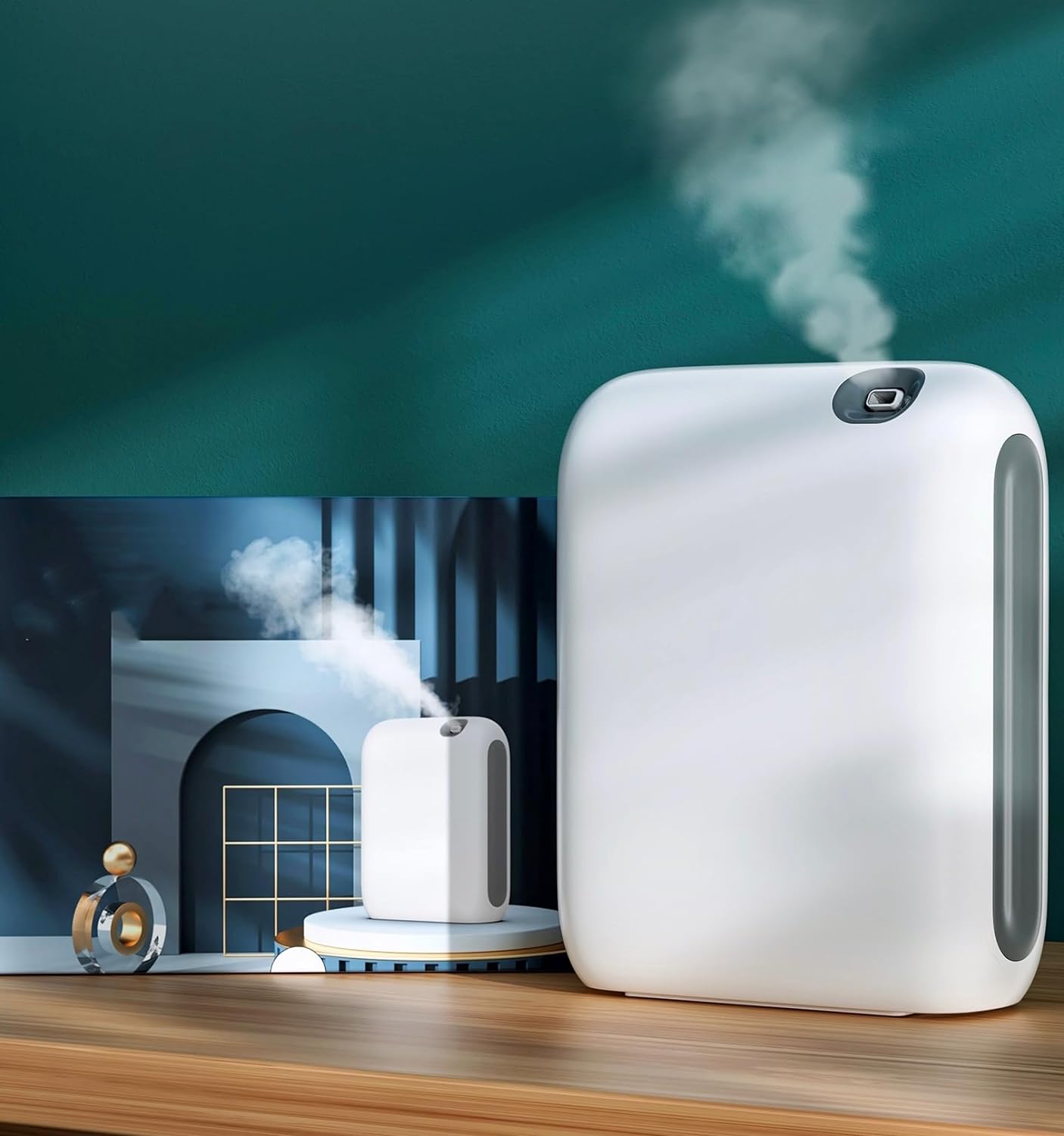 BICEDO 200ml Waterless Diffusers, 1500 sq.ft Coverage Scent Air Machine for Home, Wall Mounted Cold Air Scent Diffusers for Home, Bluetooth Smart Oil Diffuser Large Room Hotel Office(White