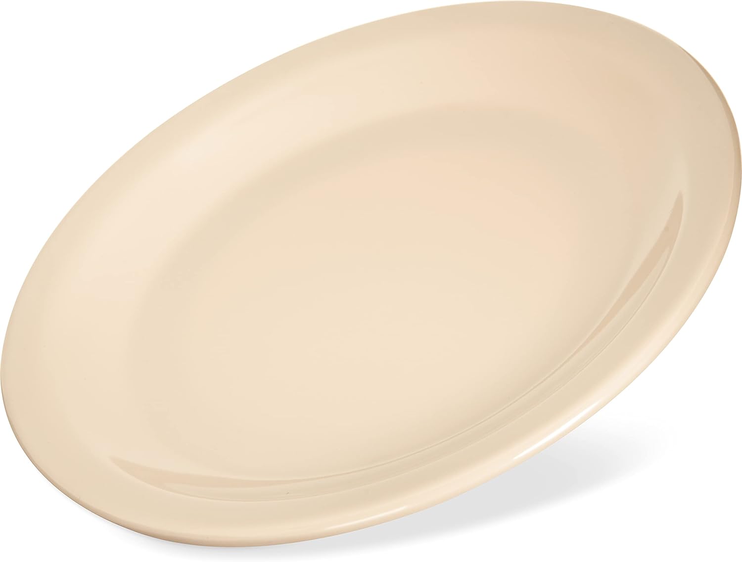 Carlisle FoodService Products Kingline Reusable Plastic Plate Dessert Plate for Home and Restaurant, Melamine, 6.5 Inches, White, (Pack of 48)