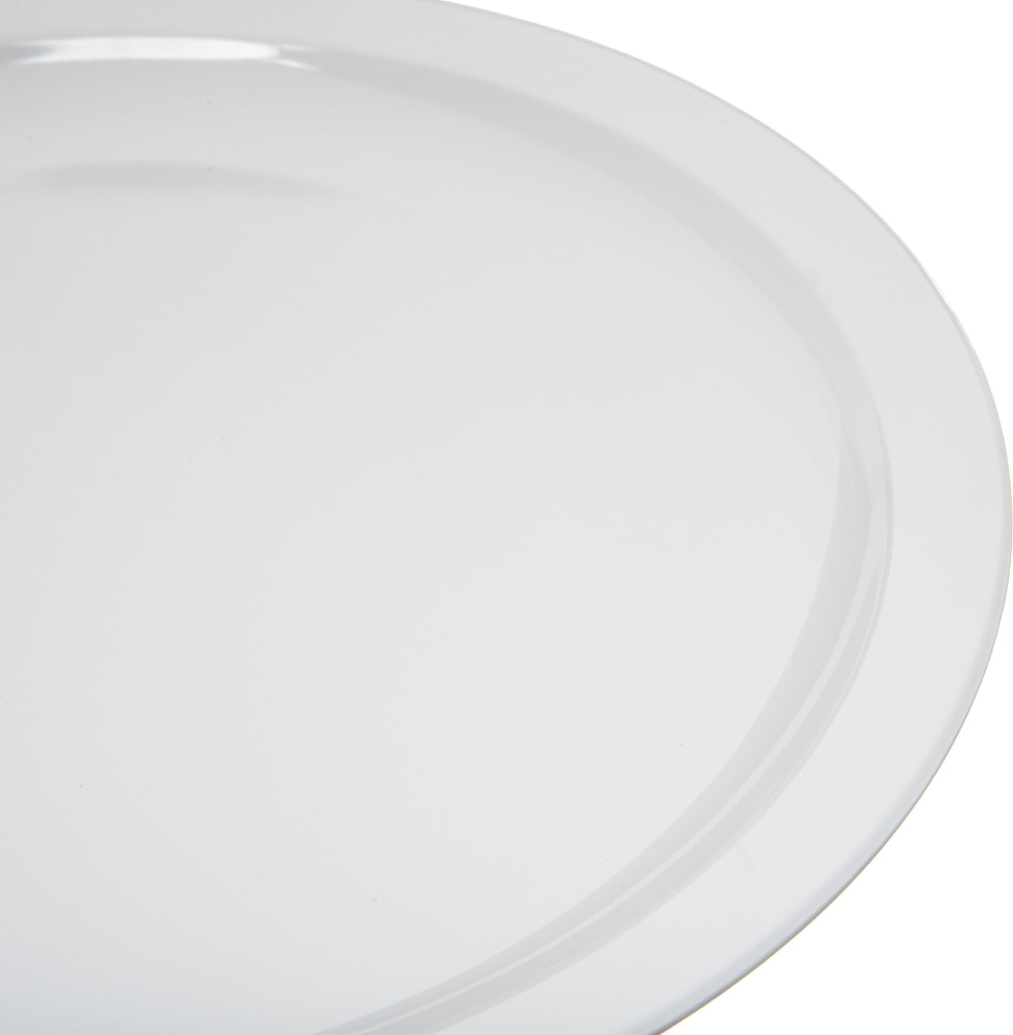 Carlisle FoodService Products Kingline Reusable Plastic Plate Dessert Plate for Home and Restaurant, Melamine, 6.5 Inches, White, (Pack of 48)