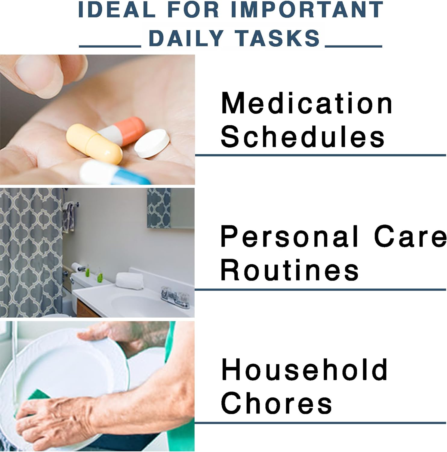 | Checklist Boards for Adults | Memory Loss Gadget for Elderly and Dementia aid | Alzheimers Activities | to Do List | Daily Planner | Caregiver Supplies |