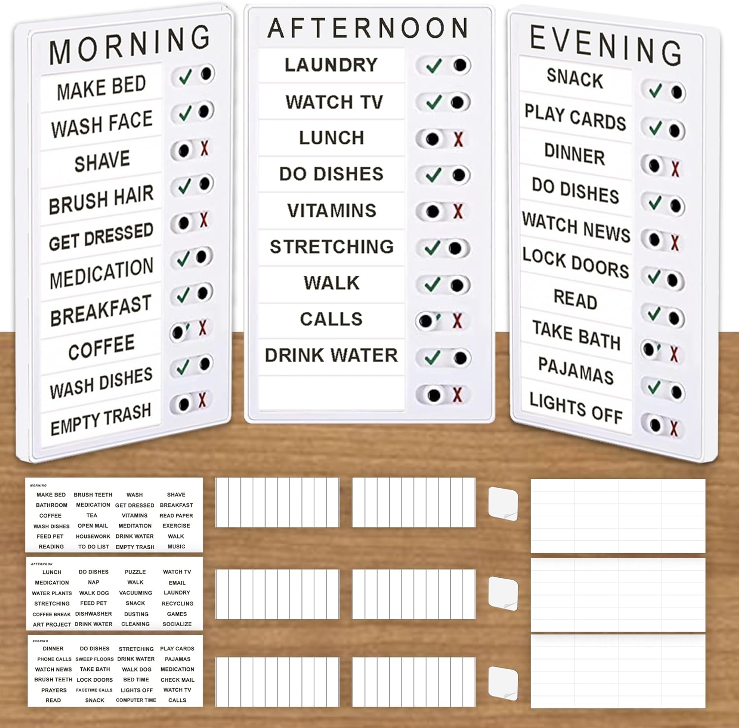 | Checklist Boards for Adults | Memory Loss Gadget for Elderly and Dementia aid | Alzheimers Activities | to Do List | Daily Planner | Caregiver Supplies |