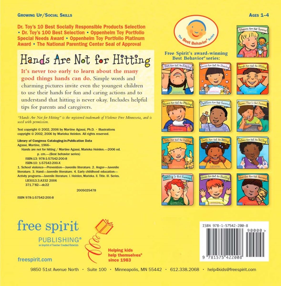 Hands Are Not for Hitting (Board Book) (Best Behavior Series)     Board book – February 15, 2002