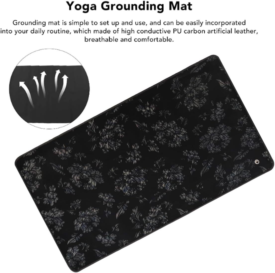 MAOOHON Grounding Mat Kit (23.6 x 13) with 15ft Grounding Cord, Ground Foot Mats, Computer Mat, Sleep Mat, Pet,Soft  Conductive