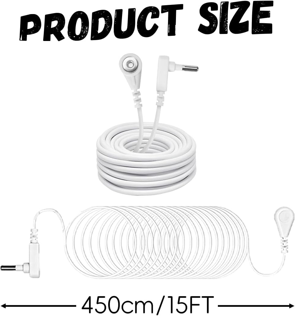 MAOOHON Grounding Mat Kit (23.6 x 13) with 15ft Grounding Cord, Ground Foot Mats, Computer Mat, Sleep Mat, Pet,Soft  Conductive