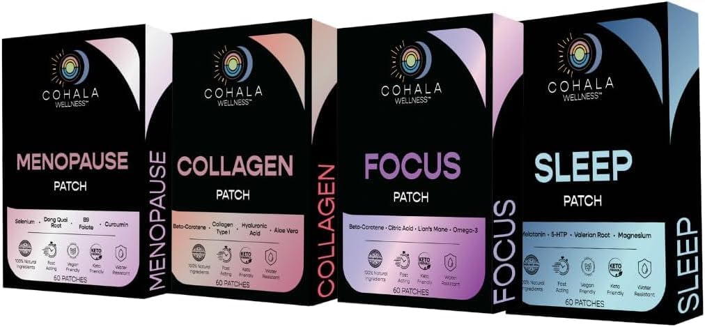 Menopause Relief Patch (60 Day Supply) - Dong Quai Root, Selenium, Curcumin, Folate - 60 Patches